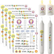 Kerzentattoos Kommunion Konfirmation Taufe 4er Set A5