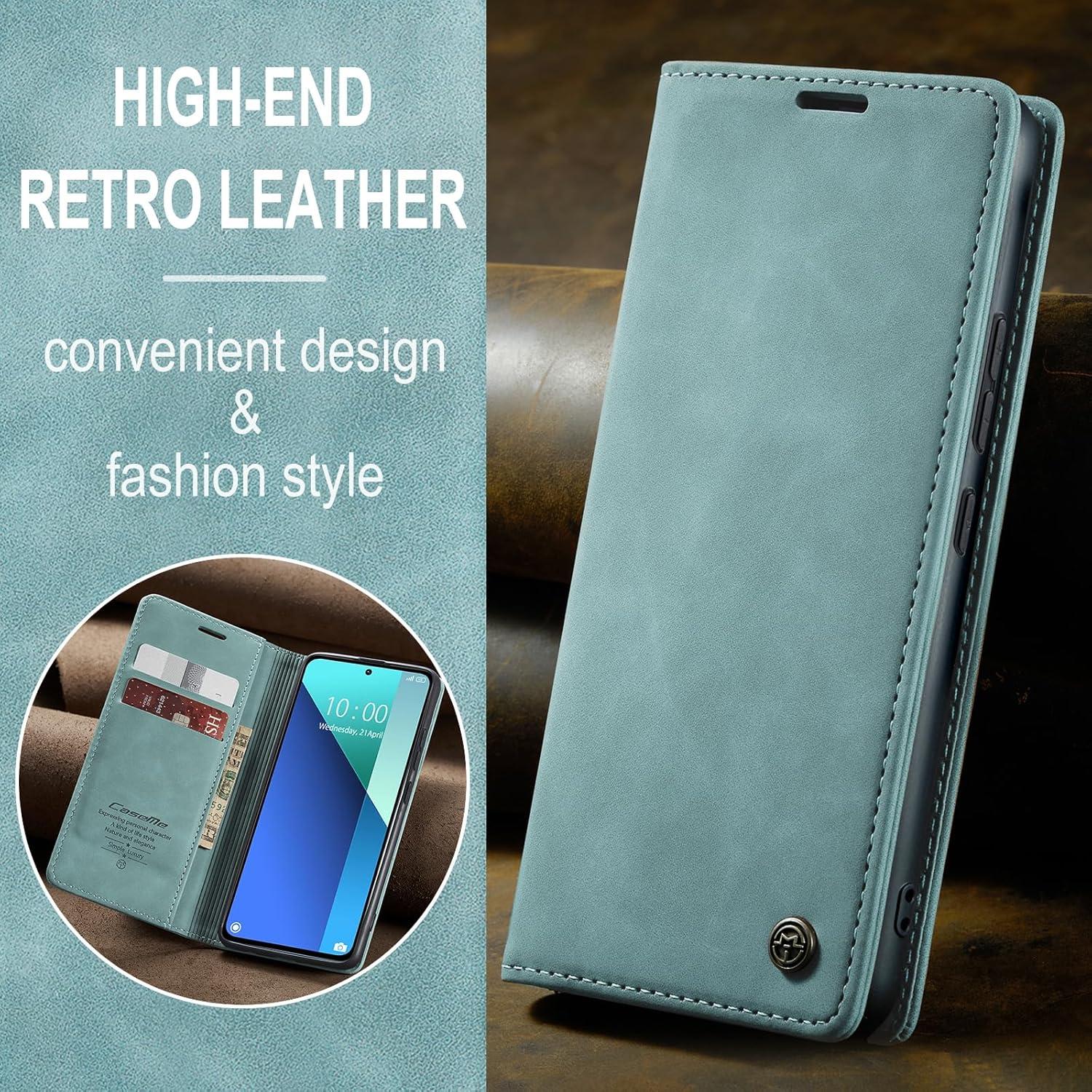Handyhülle Xiaomi Redmi Note 13 4G Leder Tasche Flip Case Magnet