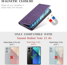 Handyhülle Xiaomi Redmi Note 13 4G Leder Klapphülle Magnet