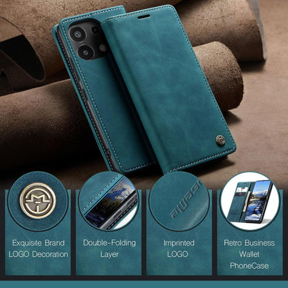 Xiaomi Redmi Note 13 Pro 4G Hülle Leder Flip Case Blaugrün Standfunktion