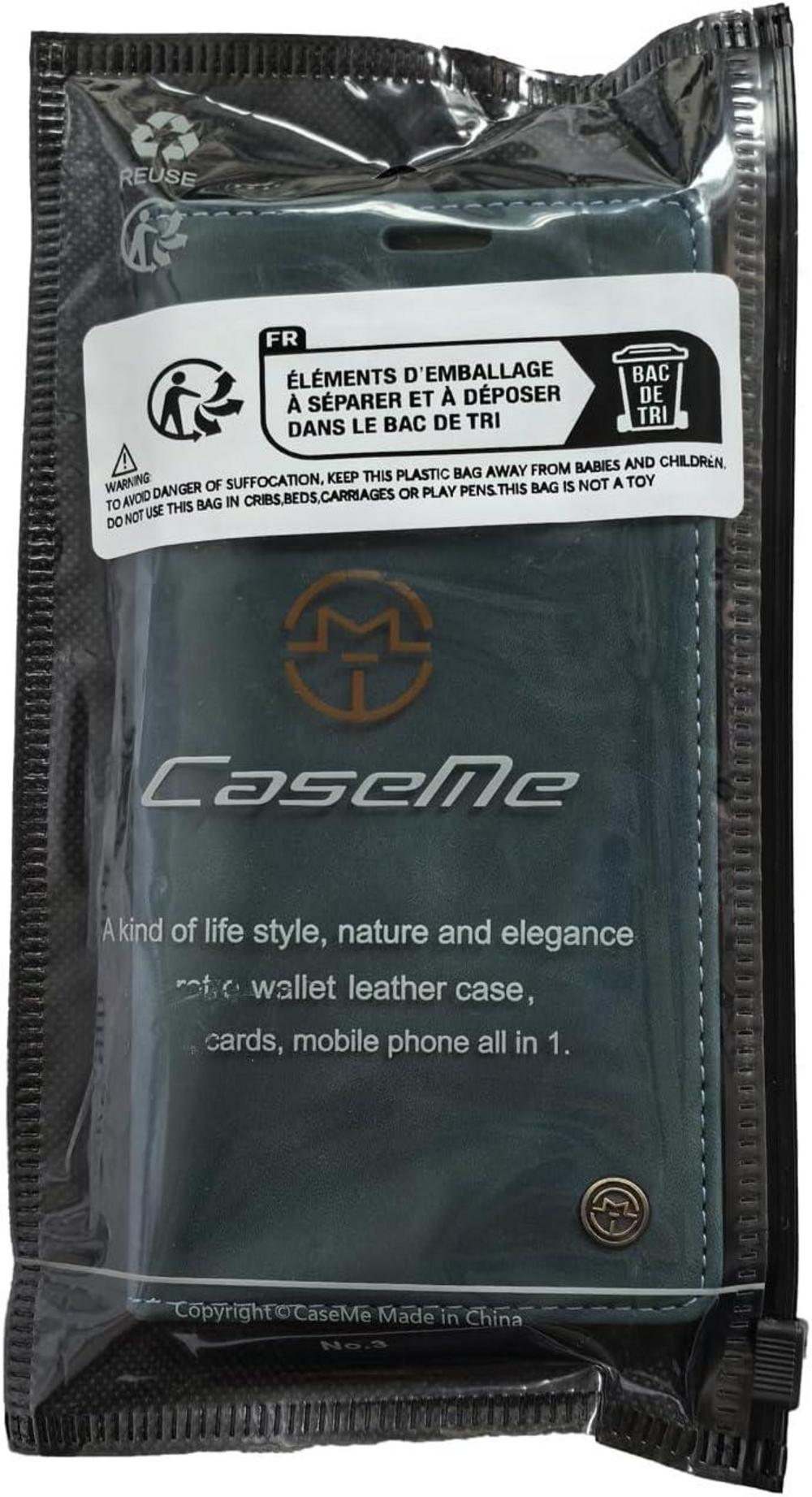 Xiaomi Redmi Note 13 Pro 4G Handyhülle Leder Klappbar Flip Case Blaugrün