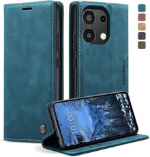 Handyhülle Xiaomi Redmi Note 13 4G Lederhülle Blaugrün
