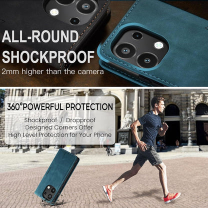 Handyhülle Xiaomi Redmi Note 13 4G Premium Leder Klapphülle Blaugrün