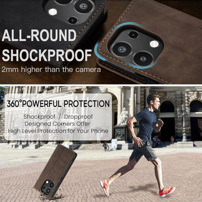 Handyhülle für Xiaomi Redmi Note 13 4G Premium Leder Flip Case Kaffee