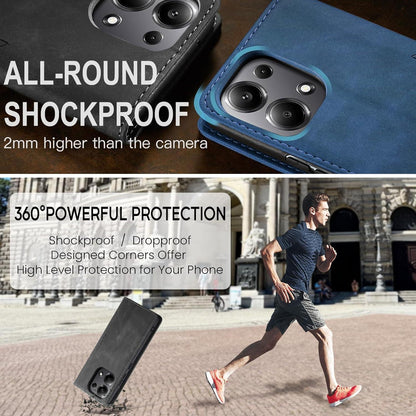 Xiaomi Redmi Note 13 Pro 4G Handyhülle Leder Klappbar Tasche Standfunktion