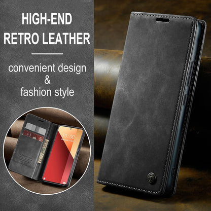 Handyhülle Xiaomi Redmi Note 13 Pro 4G Leder Grau Magnet Standfunktion