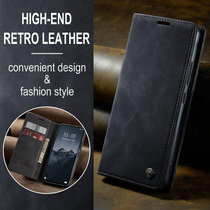 Handyhülle Xiaomi Redmi Note 13 Pro 4G Leder Flip Case Schwarz
