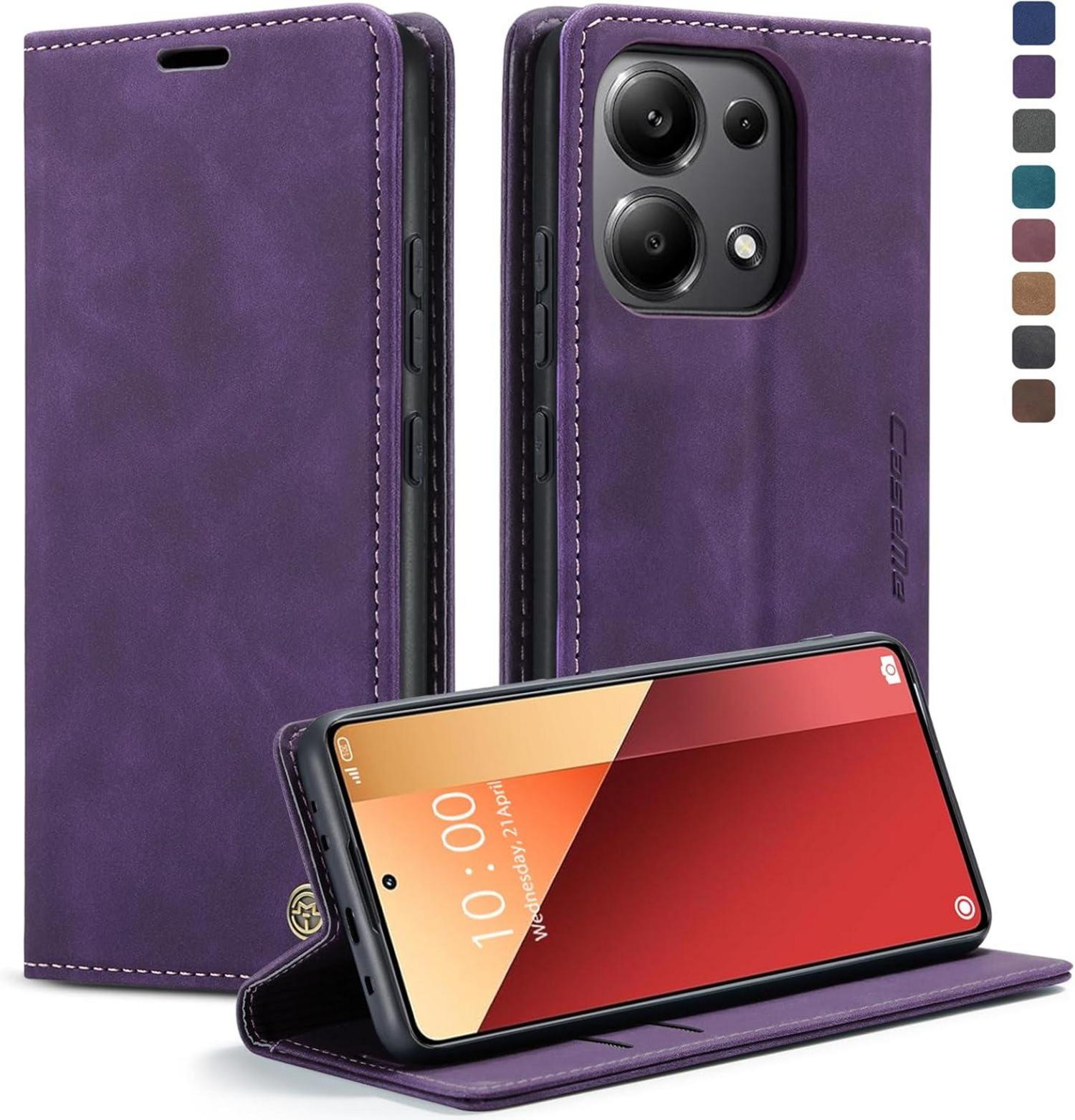 Handyhülle Xiaomi Redmi Note 13 Pro 4G Leder Klapphülle Magnet