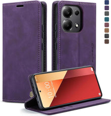 Handyhülle Xiaomi Redmi Note 13 Pro 4G Leder Klapphülle Magnet