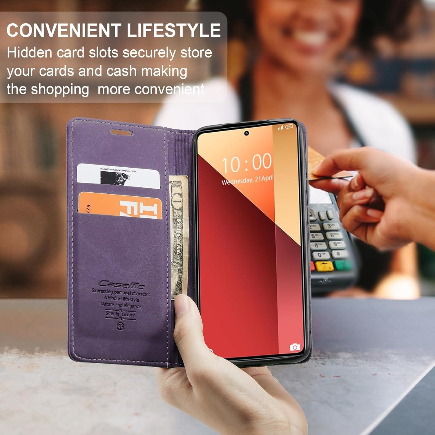 Handyhülle Xiaomi Redmi Note 13 Pro 4G Leder Klapphülle Magnet