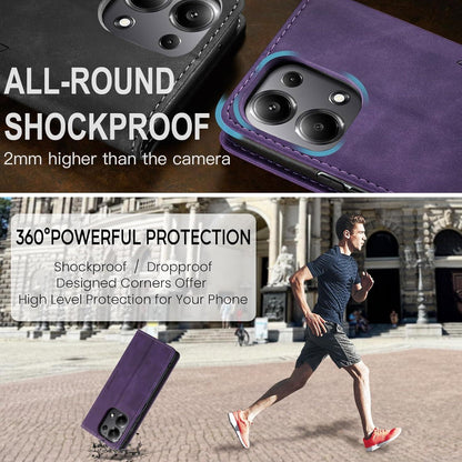 KZB Handyhülle Xiaomi Redmi Note 13 Pro 4G Leder Tasche - Lila