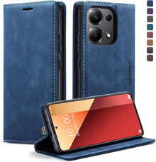 Handyhülle Xiaomi Redmi Note 13 Pro 4G Leder Klapphülle Blau