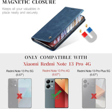 KZB Xiaomi Redmi Note 13 Pro 4G Leder Flip Case Blau