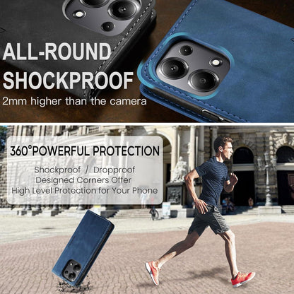 Handyhülle Xiaomi Redmi Note 13 Pro 4G Leder Flip Case Blau