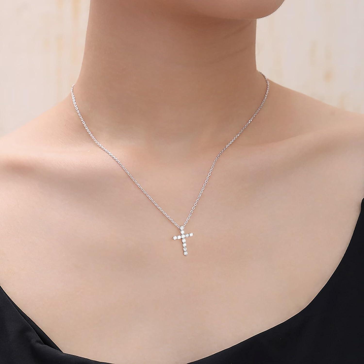 Gold Kreuz Kette Layered Choker Halskette Damen Modeschmuck 14K