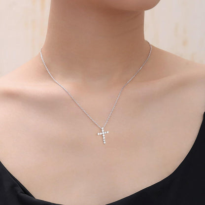 Gold Kreuz Kette Layered Choker Halskette Damen Modeschmuck 14K