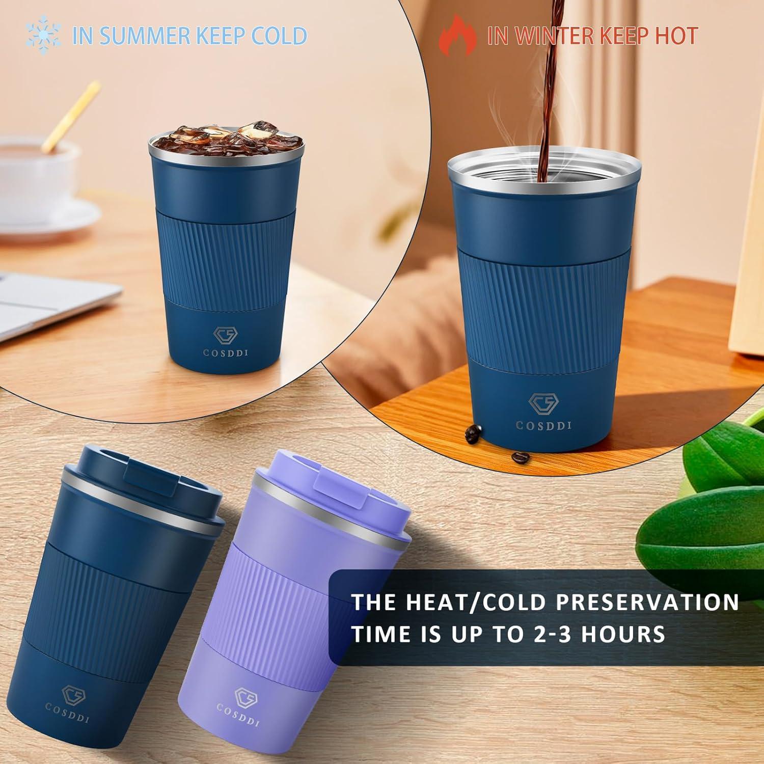 CS COSDDI Thermobecher Edelstahl Travel Mug 18oz Vakuum
