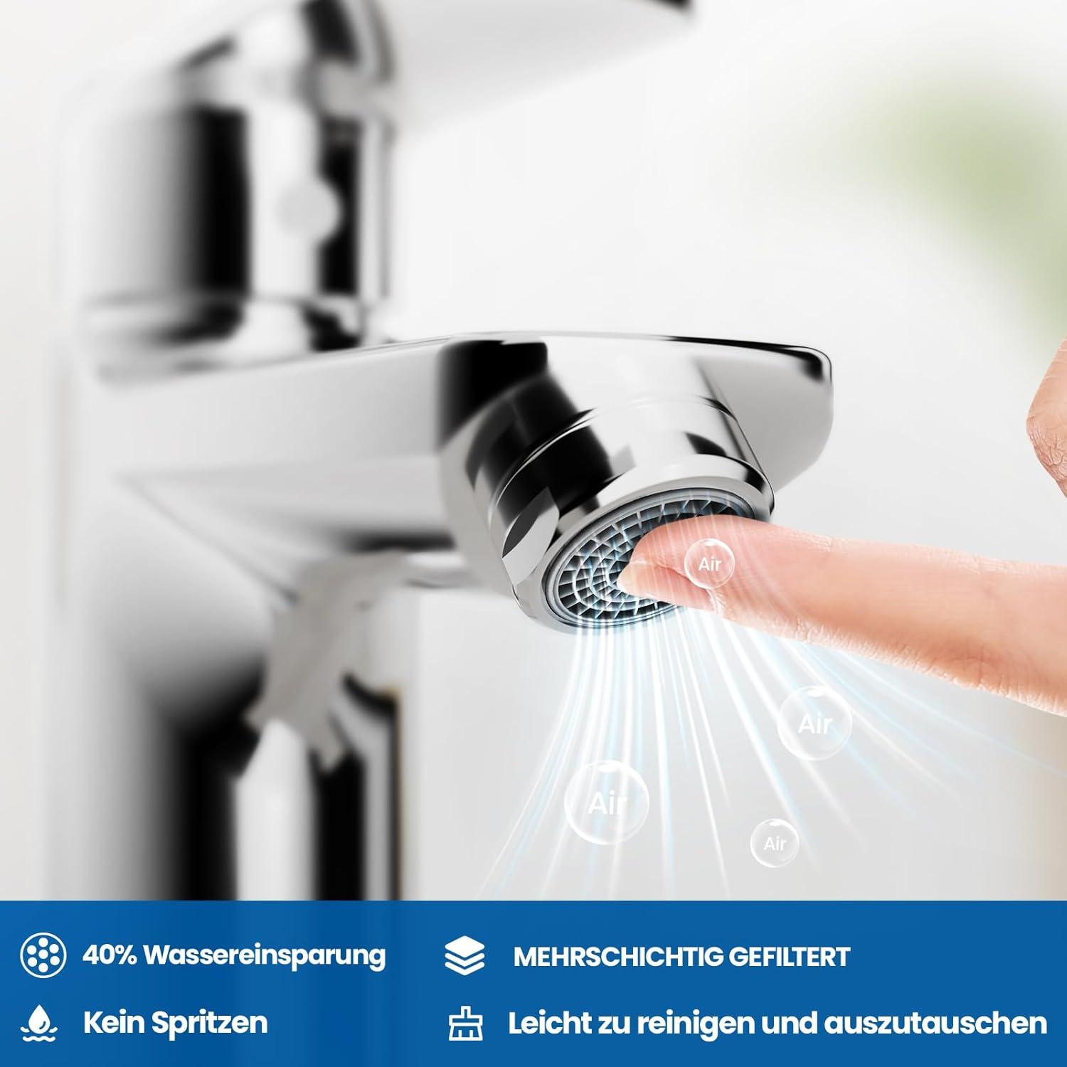 Moderne Wasserhahn für Waschbecken mit Keramikventilkern