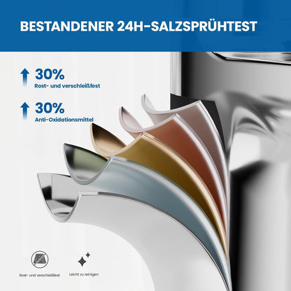 Auralum Wasserhahn Bad Waschtischarmatur Messing Chrome 60 mm