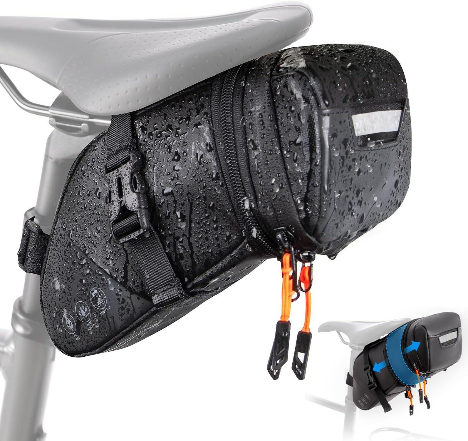 Fahrrad Satteltasche wasserdicht reflektierend erweiterbar 2L