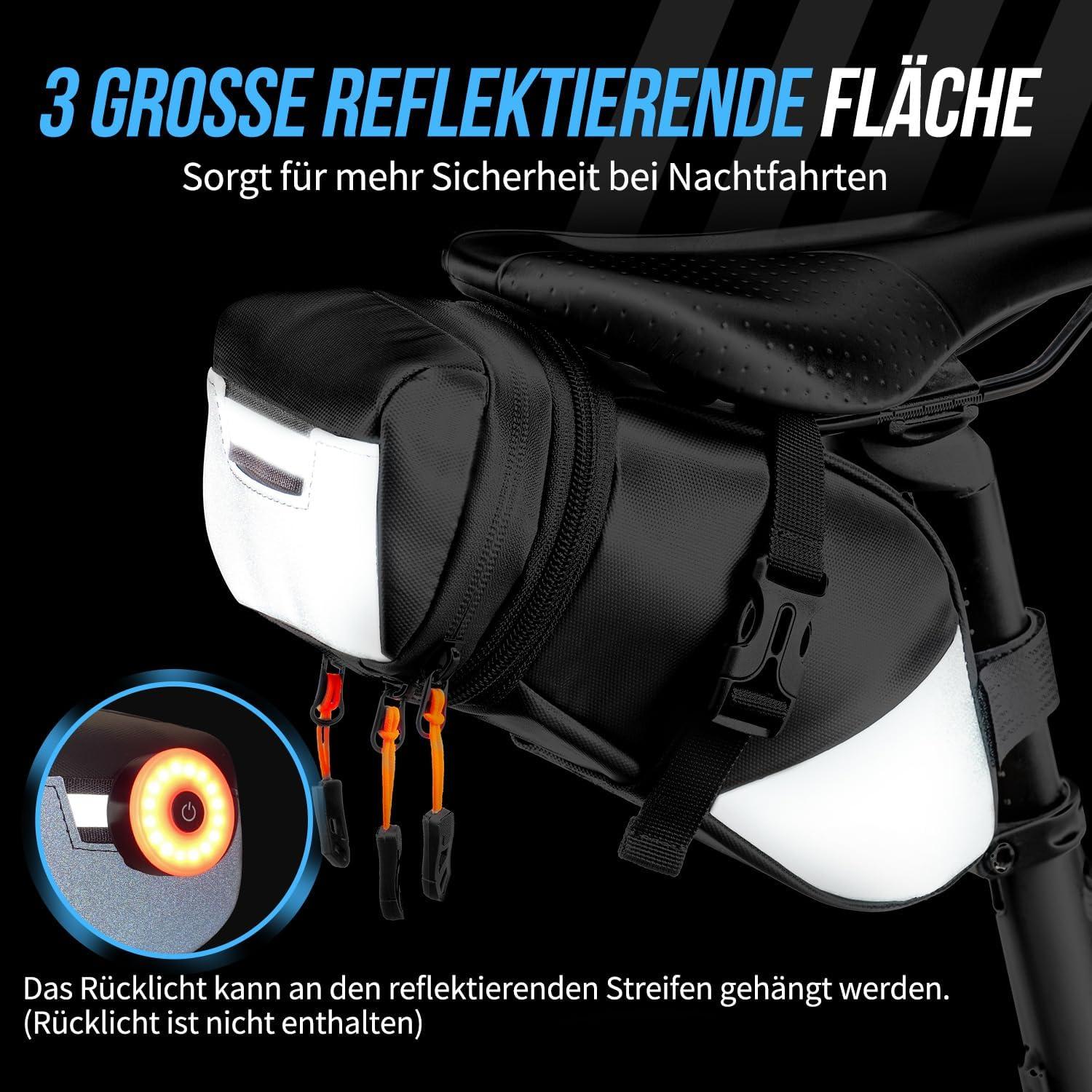 Fahrrad Satteltasche wasserdicht 2L Kapazität reflektierend