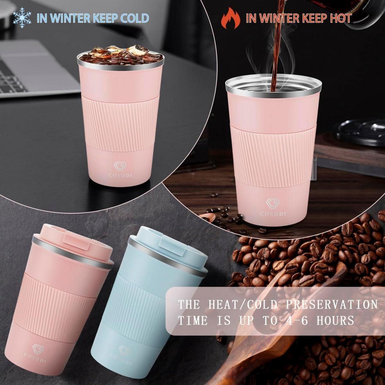 CS COSDDI Thermobecher Edelstahl Isolierbecher 18oz mit