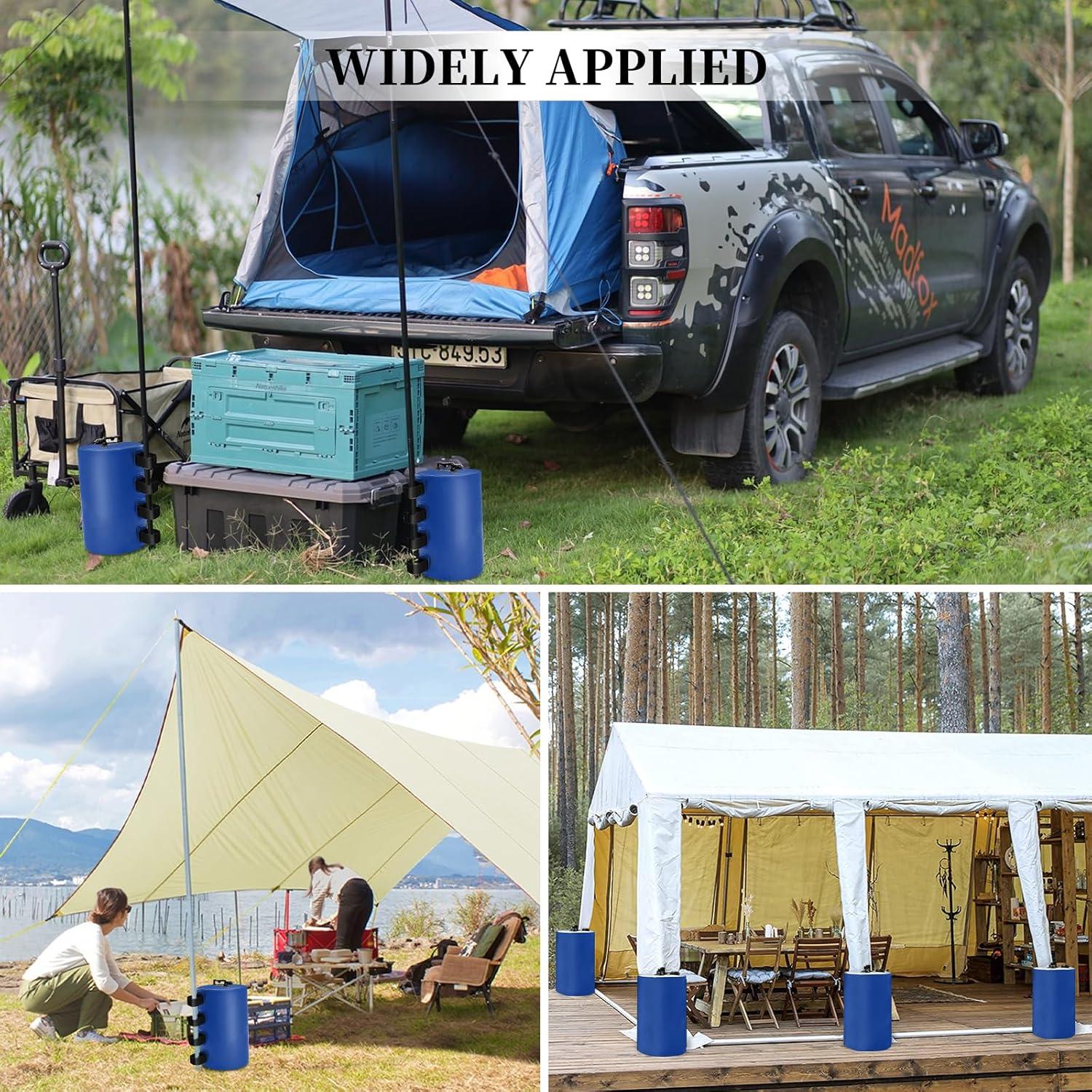 4er Set Standfuß Sandsäcke für Pavillon blau, wasserbefüllbar