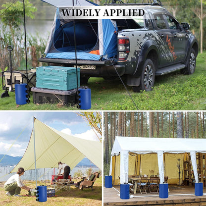 4er Set Standfuß Sandsäcke für Pavillon blau, wasserbefüllbar