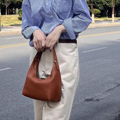 TIAASTAP Einfarbig Hobo Bag PU Leder Damen Schultertasche