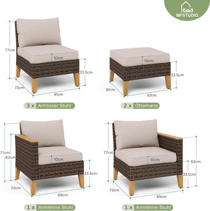 Polyrattan Lounge Set, Aktualisierte