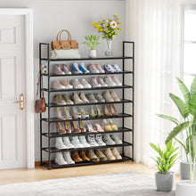 OYREL Schuhregal Organizer Schwarz 8 Etagen Platzsparend