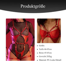 Damen Leder Dessous Sexy Reizwäsche Body Brust Harness