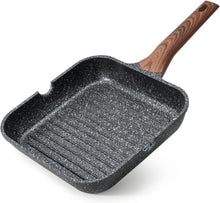 Antihaft-Grillpfanne 28 cm quadratisch Induktion Granitbeschichtung