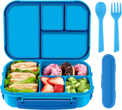 Brotdose Kinder Bento Lunchbox 1200ml 4 Fächer Besteck Mikrowellenfest