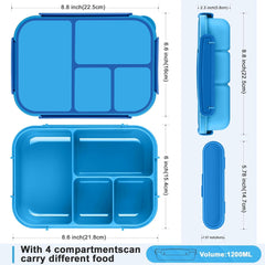 Amathley Brotdose Kinder Bento Box 1200ml Mikrowellenfest