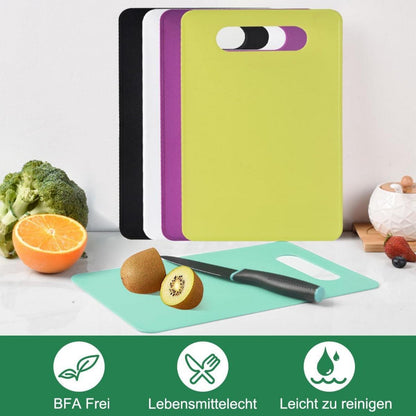 5er Set Rutschfestes Kunststoff Schneidebrett BPA frei 29x19cm