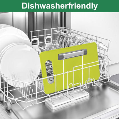 5er Set Kunststoff Schneidebrett Rutschfest Spülmaschinenfest BPA Frei 29x19cm