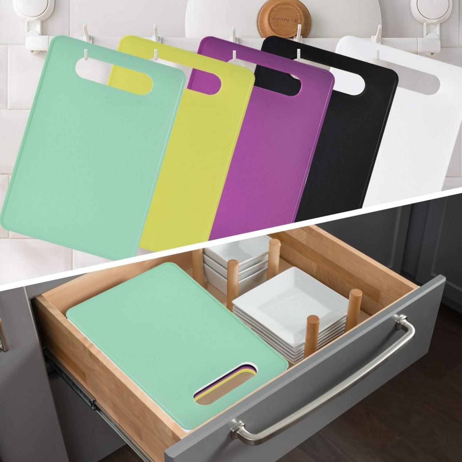 5er Set Kunststoff Schneidebrett Rutschfest Spülmaschinenfest BPA Frei