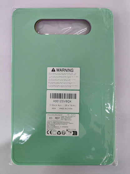 5er Set Rutschfestes Kunststoff Schneidebrett BPA frei 29x19cm