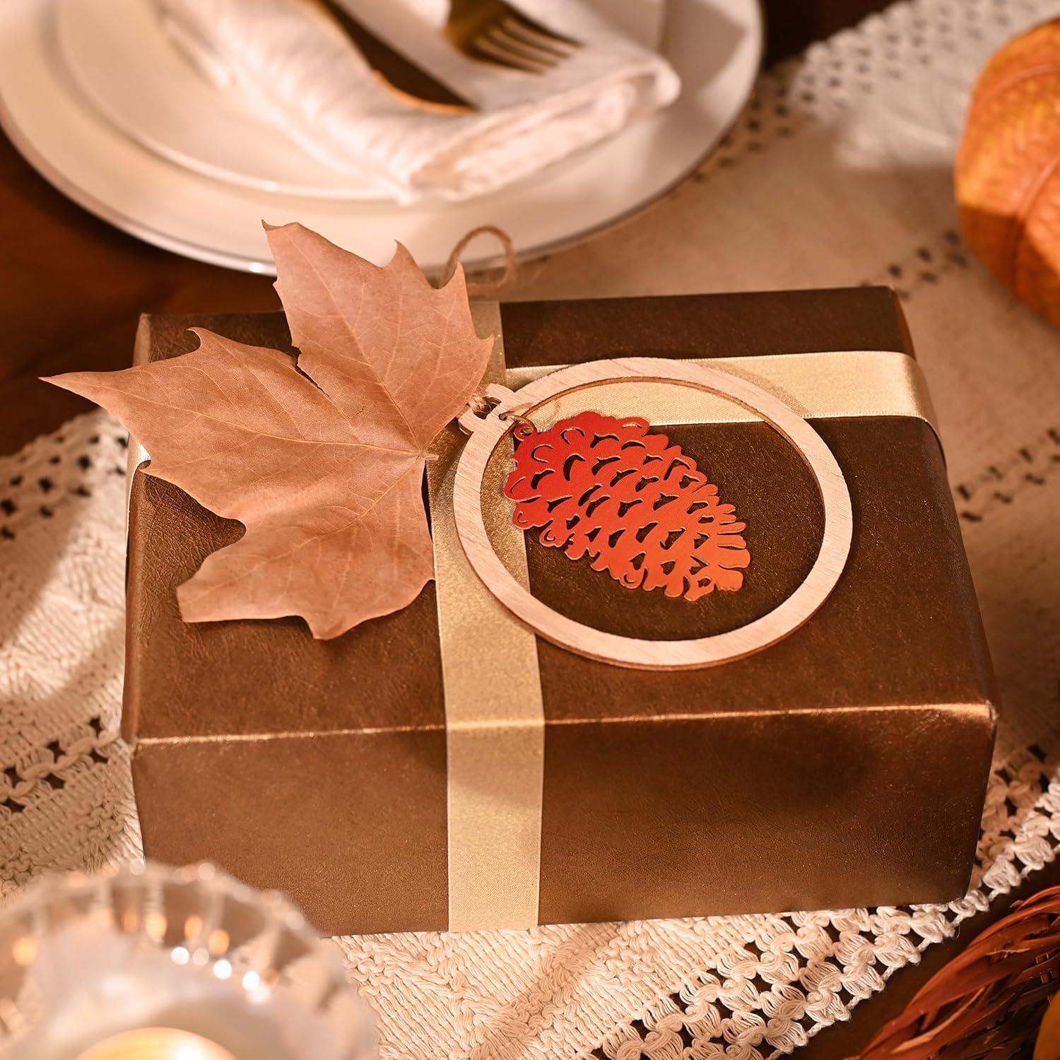 Herbstdeko Holz Metall Kürbis Pilze Hängedeko Baumdeko 10cm