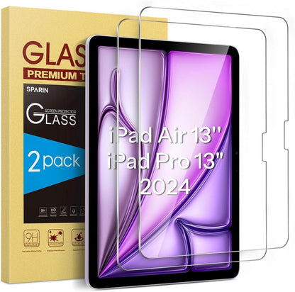Panzer Schutz Glas für iPad Air 13 Zoll M2 und iPad Pro 13 Zoll M4, 2