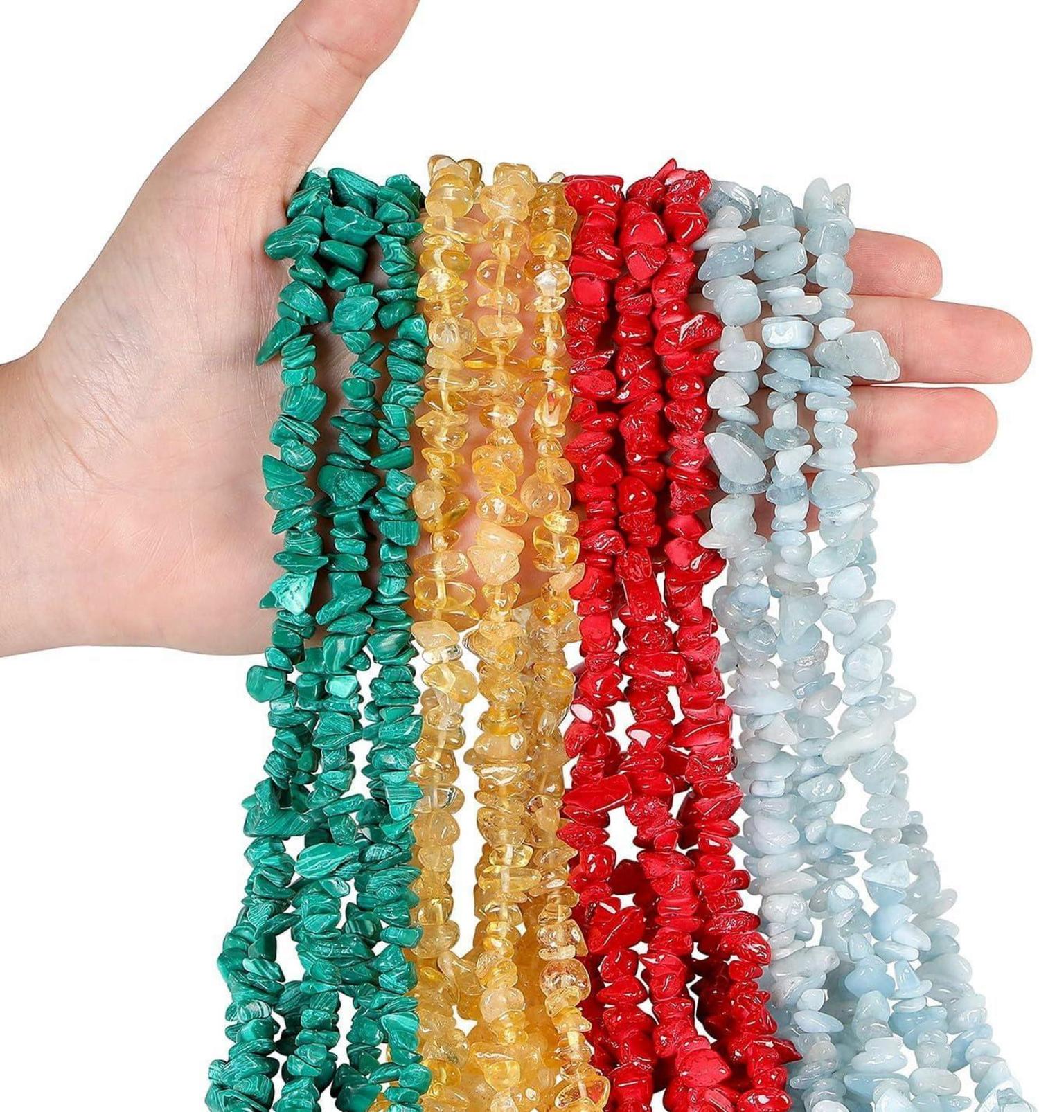 400pcs Grüner Malachit Kristall Perlen für DIY Armbänder Handwerk