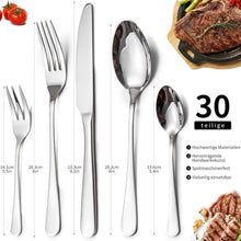 LAZAHOME 30-teiliges Besteck Set Edelstahl Spiegelpoliert