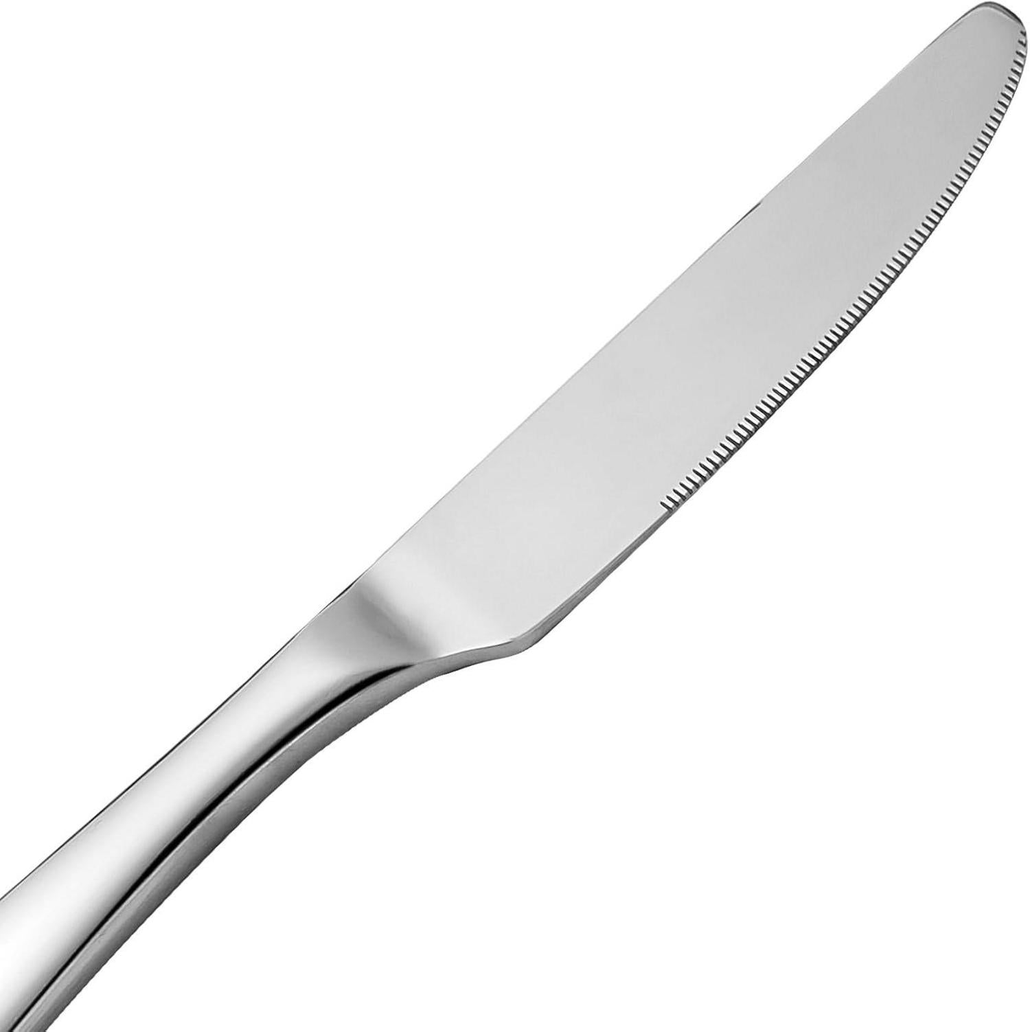 Edelstahl Besteck Set 30 teilig für 6 Personen Spiegelpoliert Silber
