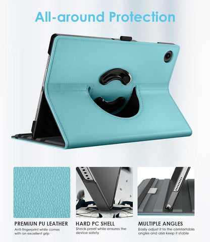 TiMOVO Drehbare Hülle für Samsung Galaxy Tab A9+ 11 Zoll 2023 SM-X210/X216/X218, Meer Blau