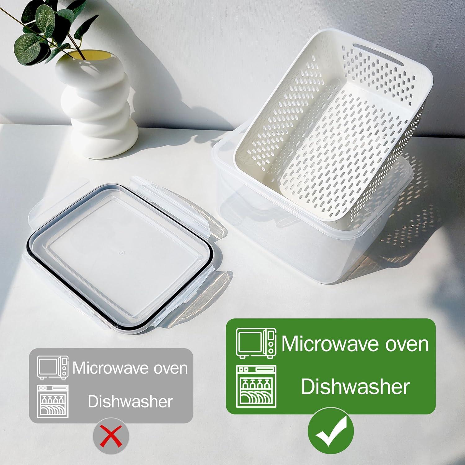 Frischhaltedosen 4er Set Organizer Aufbewahrung Deckel 4.15L 3.15L 1.7L 0.8L