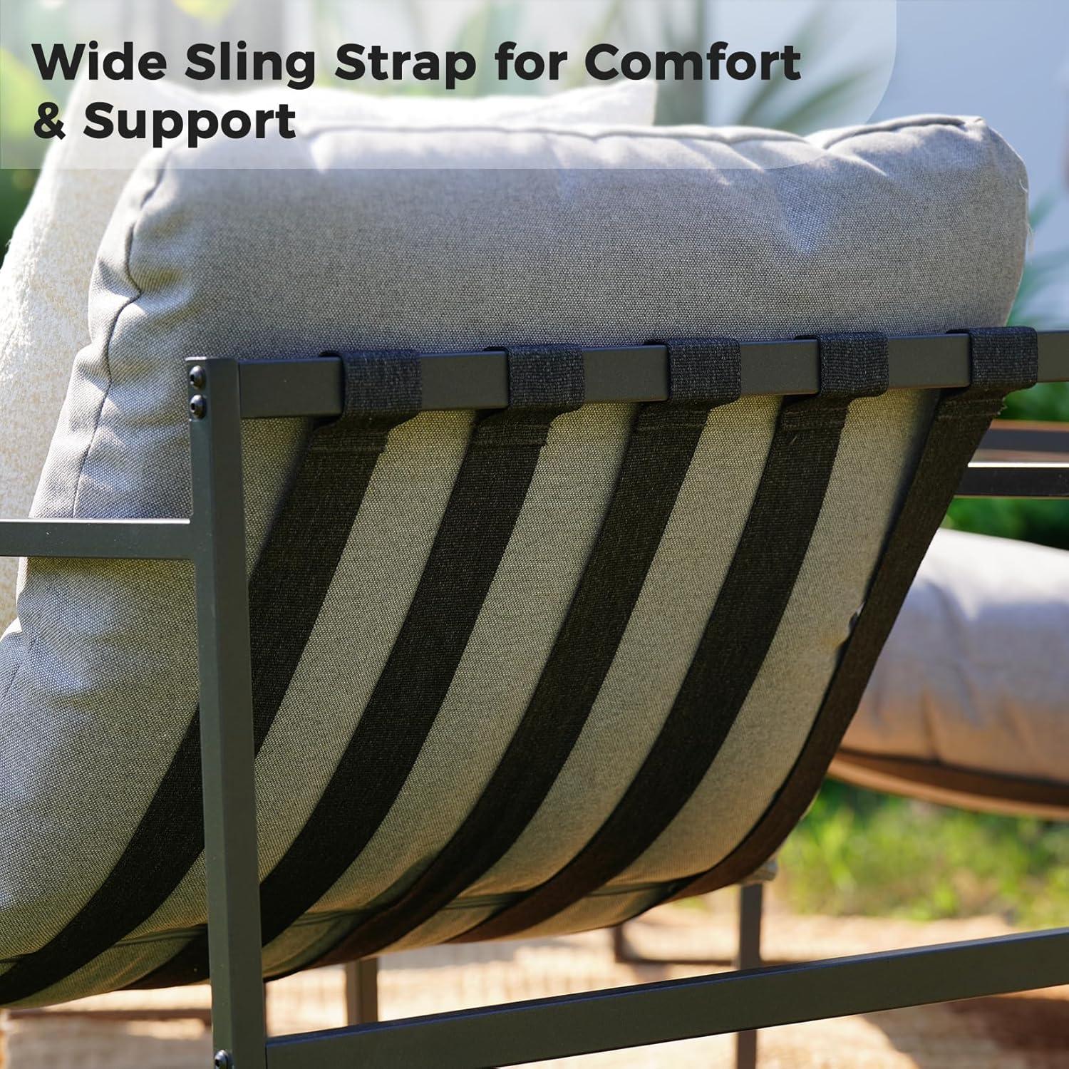 Gartenmöbel Set 4 Sitzer mit Kissen, Rope Lounge Set & Tisch
