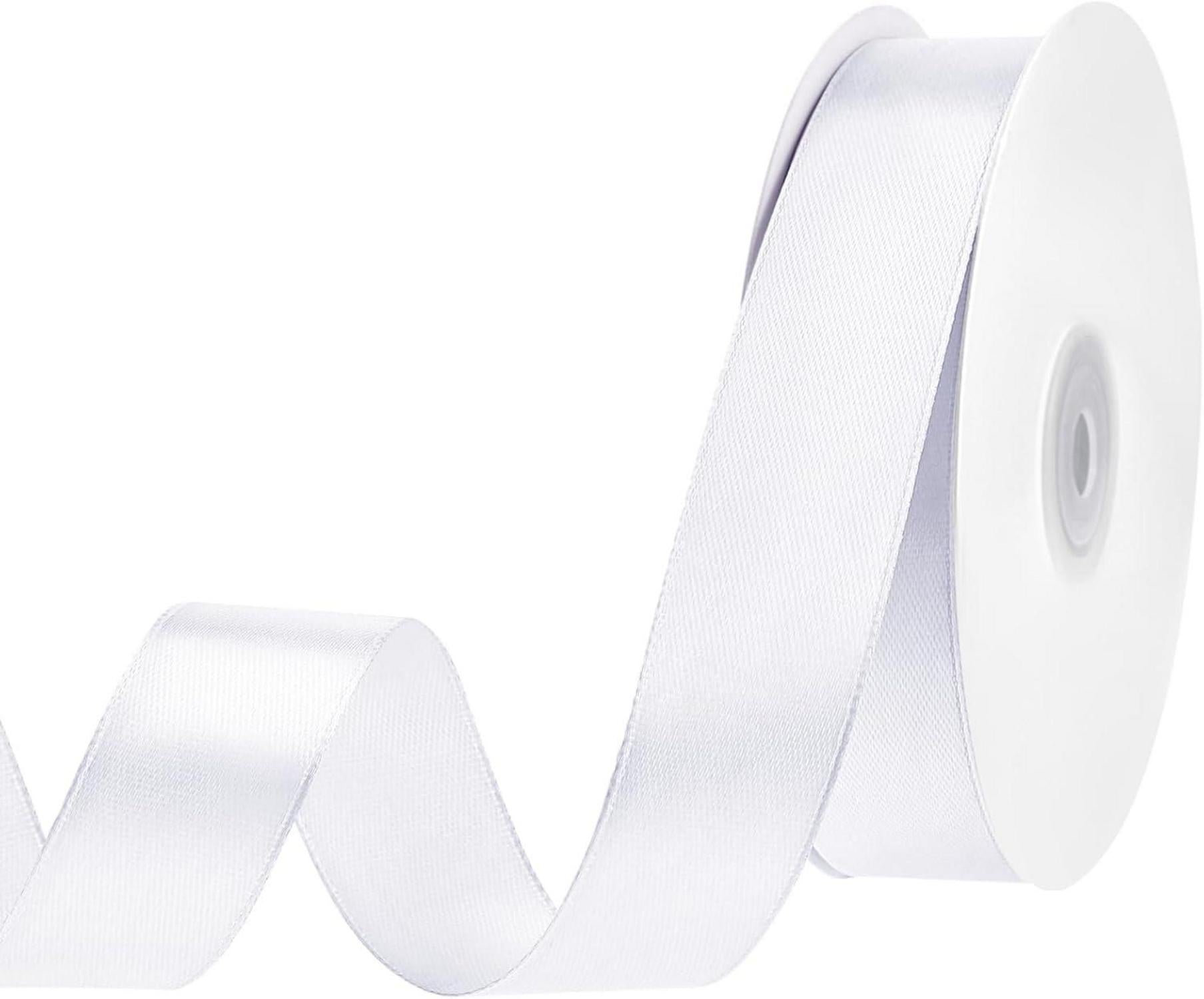 Satinband Weiß 25mm Geschenkband Hochzeit Deko 45m