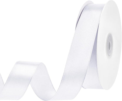 Satinband Weiß 25mm Geschenkband Hochzeit Deko 45m