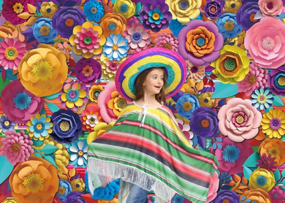 Mexikanische Fiesta Party Fotografie Hintergrund 2,1x1,5m